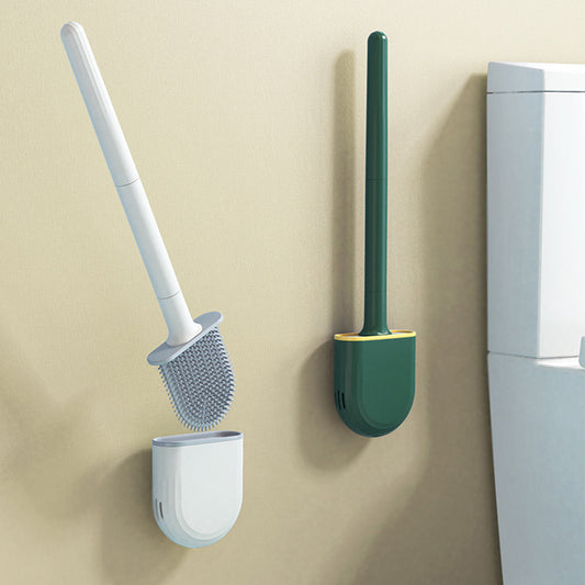 Hanging Silicone Toilet Brush in use