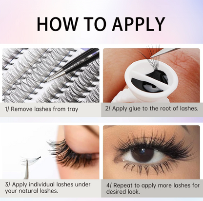 DIY Lashes Kit How to Apply