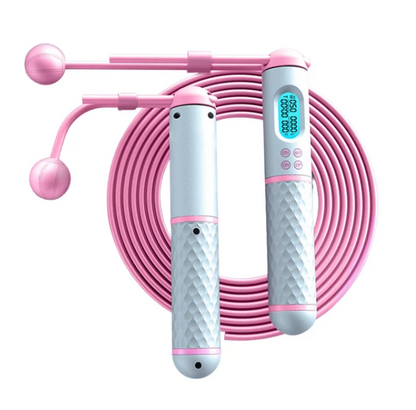 Intelligent Counting Skipping Rope White and Pink