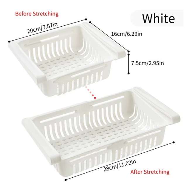 Refrigerator Storage Basket White